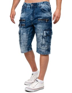Cipo & Baxx regular fit Shorts Herren Stonewashed CK295 Blue W34