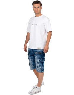 Cipo & Baxx regular fit Shorts Herren Stonewashed CK295 Blue W34