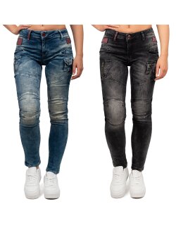 Cipo & Baxx Slim Fit Jeans Damen Stonewashed   - WD358