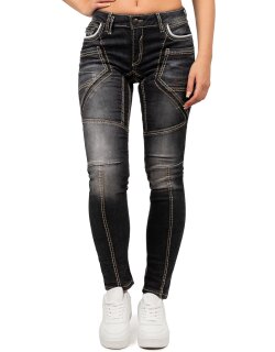 Cipo & Baxx Slim Fit Jeans Damen Stonewashed   - WD382