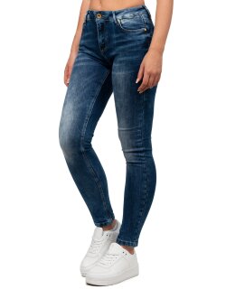 Cipo & Baxx slim fit Jeans Damen Stonewashed WD461 Blue W29/L32