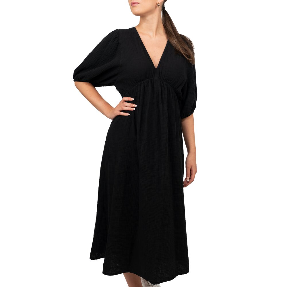 Reichstadt Relaxed Fit Sommerkleid Damen Musselin 25RSW077 Black One Size