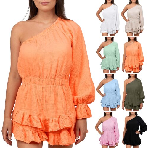 Reichstadt Damen Musselin Sommerkleid mit Shorts 25RSW079