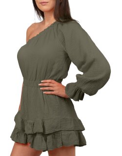 Reichstadt Damen Musselin Sommerkleid mit Shorts 25RSW079