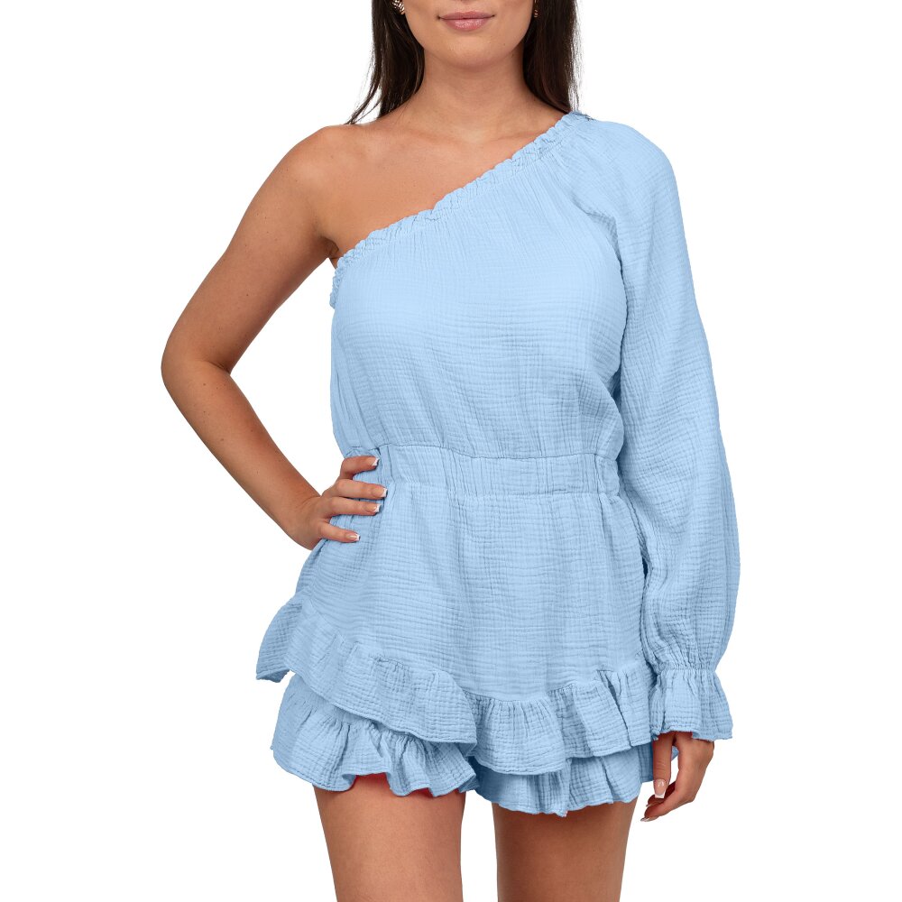 Reichstadt Relaxed Fit Sommerkleid Damen mit Shorts 25RSW079 Baby Blue One Size