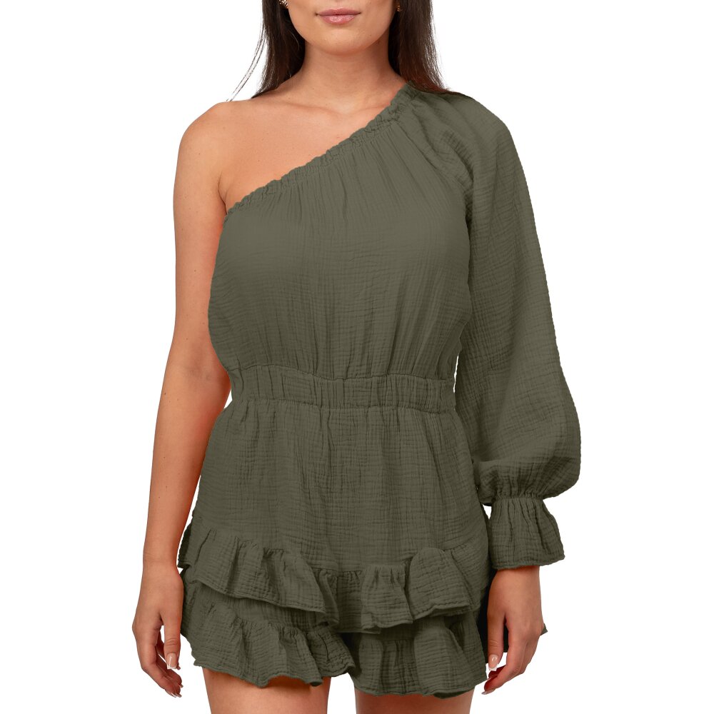 Reichstadt Relaxed Fit Sommerkleid Damen mit Shorts 25RSW079 Khaki One Size