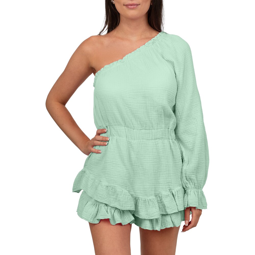 Reichstadt Relaxed Fit Sommerkleid Damen mit Shorts 25RSW079 Mint One Size