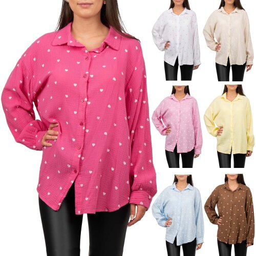 Reichstadt Damen Musselin Bluse 25RSW081