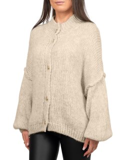 Reichstadt Relaxed Fit Strickjacke Oversized-Look 25RSW068 Beige One Size