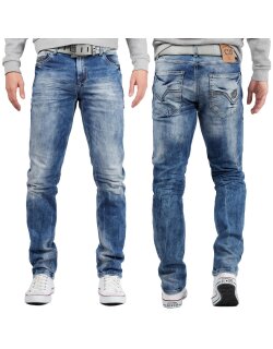 Cipo & Baxx straight fit Jeans Herren Stonewashed...