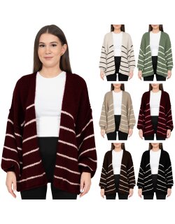 Reichstadt Relaxed Fit Cardigan Streifen-Design 25RSW088