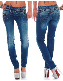 Cipo & Baxx Straight Fit Jeans Damen Stonewashed...