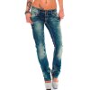 Cipo & Baxx Slim Fit Jeans Damen Stonewashed WD153 Blue W27/L32