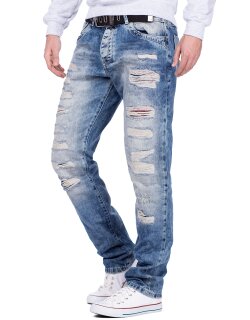 Cipo & Baxx regular fit Jeans Herren Stonewashed CD131 Blue W29/L32