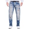 Cipo & Baxx regular fit Jeans Herren Stonewashed CD131 Blue W29/L32