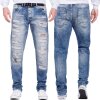 Cipo & Baxx regular fit Jeans Herren Stonewashed CD131 Blue W31/L34