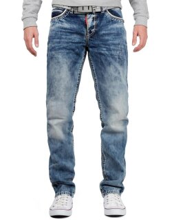 Cipo & Baxx regular fit Jeans Herren Stonewashed CD148 Blue W33/