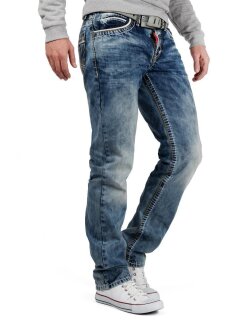Cipo & Baxx regular fit Jeans Herren Stonewashed CD148 Blue W29/L32