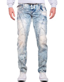 Cipo & Baxx regular fit Jeans Herren Stonewashed C0894A Light Blue W36/L32