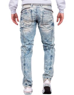 Cipo & Baxx regular fit Jeans Herren Stonewashed C0894A Light Blue W36/L32