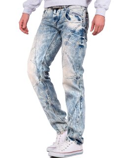 Cipo & Baxx regular fit Jeans Herren Stonewashed C0894A Light Blue W36/L32