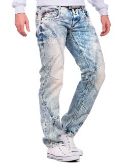 Cipo & Baxx regular fit Jeans Herren Stonewashed C0894A Light Blue W36/L32