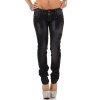Cipo & Baxx Slim Fit Jeans Damen Stonewashed CBW0655 Black W30/L34
