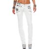 Cipo & Baxx Regular Fit Jeans Damen Mid Waist CBW0245 White