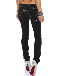 Cipo & Baxx Regular Fit Jeans Damen Ohne Waschung  CBW0313 Black W31/L30
