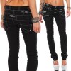 Cipo & Baxx Regular Fit Jeans Damen Ohne Waschung  CBW0313 Black W31/L34