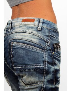 Cipo & Baxx slim fit Jeans Damen Stonewashed WD175 Blue W265/L32