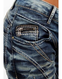 Cipo & Baxx slim fit Jeans Damen Stonewashed WD175 Blue W30/L32