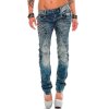 Cipo & Baxx slim fit Jeans Damen Stonewashed WD175 Blue W30/L32
