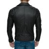 Reichstadt Slim Fit Kunstleder Jacke Silver Zipper RS001PU Black L