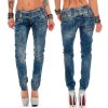 Cipo & Baxx slim fit Jeans Damen Stonewashed WD245 Blue W29/L34
