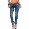 Cipo & Baxx slim fit Jeans Damen Stonewashed WD245 Blue W29/L34