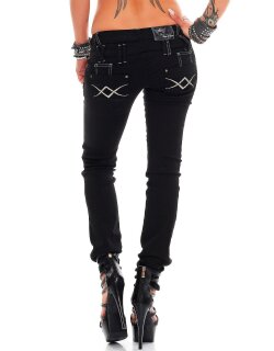 Cipo & Baxx slim fit Jeans Damen Denim WD228 Black W27/L30