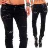 Cipo & Baxx slim fit Jeans Damen Denim WD228 Black W29/L30