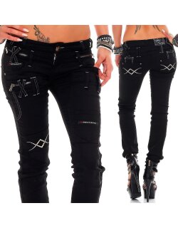 Cipo & Baxx slim fit Jeans Damen Denim WD228 Black W26/L32