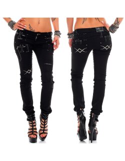 Cipo & Baxx slim fit Jeans Damen Denim WD228 Black...