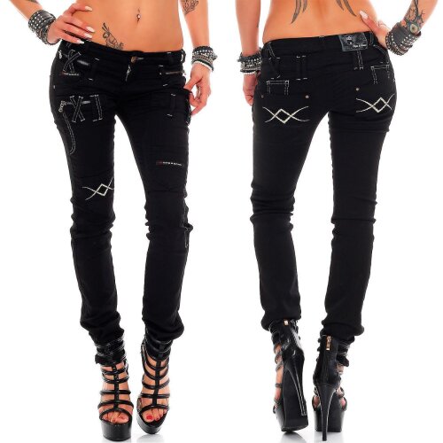 Cipo & Baxx slim fit Jeans Damen Denim WD228 Black W34/L32