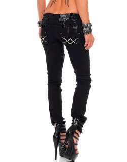 Cipo & Baxx slim fit Jeans Damen Denim WD228 Black W34/L32