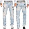 Cipo & Baxx regular fit Jeans Herren Stonewashed CD272 Blue W29/L32