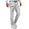 Cipo & Baxx regular fit Jeans Herren Stonewashed CD272 Blue W29/L32