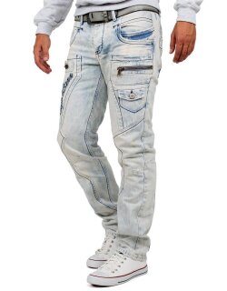 Cipo & Baxx regular fit Jeans Herren Stonewashed CD272 Blue W38/L32