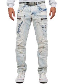 Cipo & Baxx regular fit Jeans Herren Stonewashed CD272 Blue W40/L34