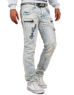 Cipo & Baxx regular fit Jeans Herren Stonewashed CD272 Blue W40/L34