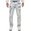 Cipo & Baxx regular fit Jeans Herren Stonewashed CD272 Blue W40/L34