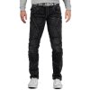 Cipo & Baxx straight fit Jeans Herren Stonewashed CD288 Black W32/L34