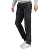 Cipo & Baxx straight fit Jeans Herren Stonewashed CD288 Black W32/L34